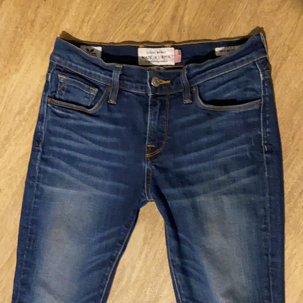 Lucky Brand Brooke Skinny jeans, ankle. SZ0. Made in USA. White Oak Cone Denim - Picture 5 of 13